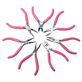 Anti-Slip Pink Handle Jewelry Pliers for DIY Accessories