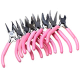 Anti-Slip Pink Handle Jewelry Pliers for DIY Accessories