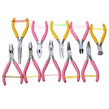 Anti-Slip Pink Handle Jewelry Pliers for DIY Accessories