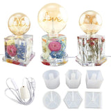 Resin Molds Square Hex Cylinder Silicone Lamp Holder Casting Home Decor