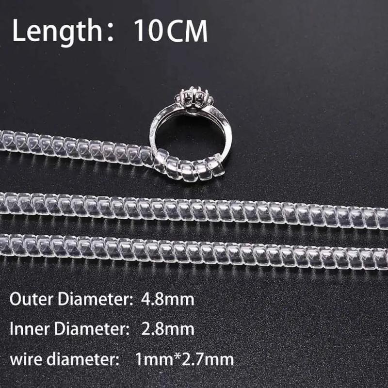 4pcs Transparent Ring Size Adjuster Guard Reducer Resizing Tools