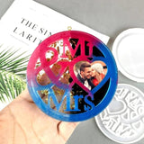 Mr & Mrs Silicone Resin Jewelry Molds for Keychain & Pendants