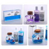 2 Bottles 120ml Silicone Pouring Oil Quicksand UV Epoxy Resin Silicone Mold Liqu