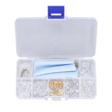 Eyeglass Repair Kit Silicone Nose Pads Screwdrivers Tweezers Cleaning Cloth