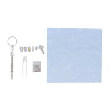 Eyeglass Repair Kit Silicone Nose Pads Screwdrivers Tweezers Cleaning Cloth