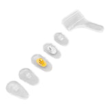 Eyeglass Repair Kit Silicone Nose Pads Screwdrivers Tweezers Cleaning Cloth