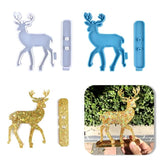 2Pcs Christmas Deer Resin Molds Set for DIY Craft Table Ornament Home Decor