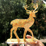 2Pcs Christmas Deer Resin Molds Set for DIY Craft Table Ornament Home Decor