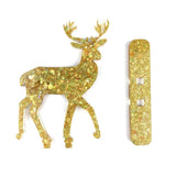 2Pcs Christmas Deer Resin Molds Set for DIY Craft Table Ornament Home Decor
