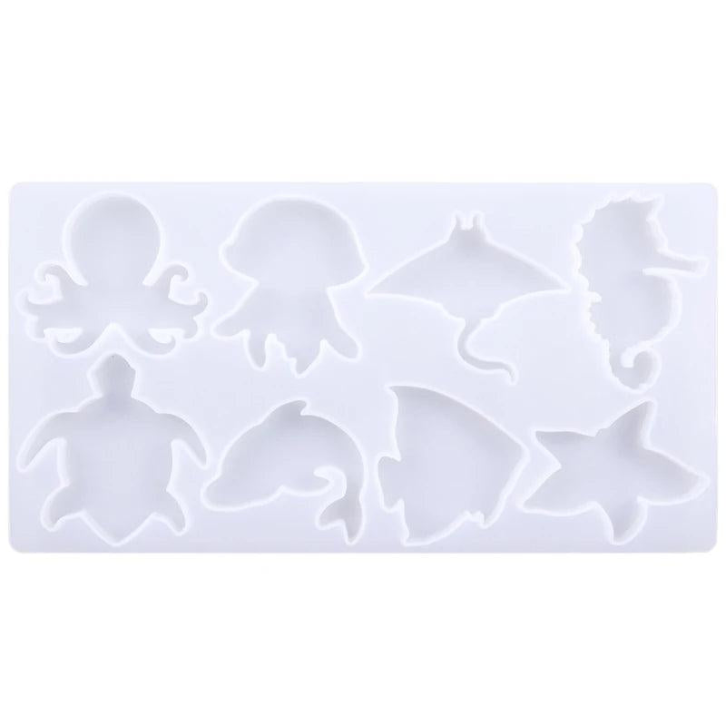 Silicone Keychain Mould Marine Animals DIY Clay Mold