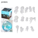 16 Pcs Ocean Resin 3D Jellyfish DIY Craft Accessories UV Filler
