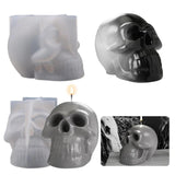 3D Skull Plaster Mold for Resin Casting Halloween Party Supplies