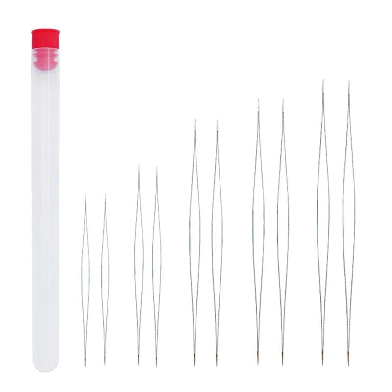 10 Beading Needles, 5 Sizes Big Eye Needles, Easy Thread Needles