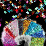 12 Bags Laser Star Sequins Epoxy Resin Filler Mold