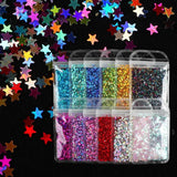 12 Bags Laser Star Sequins Epoxy Resin Filler Mold