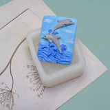 Silicone Mold Resin Epoxy DIY Making Dolphin Craft Pendant Tool