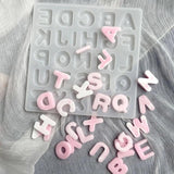 English Letter Keychain Silicone Epoxy Mold for Crafting