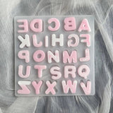 English Letter Keychain Silicone Epoxy Mold for Crafting