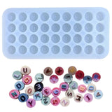 Geometry Alphanumeric Silicone Epoxy Resin Mold for DIY Keychain