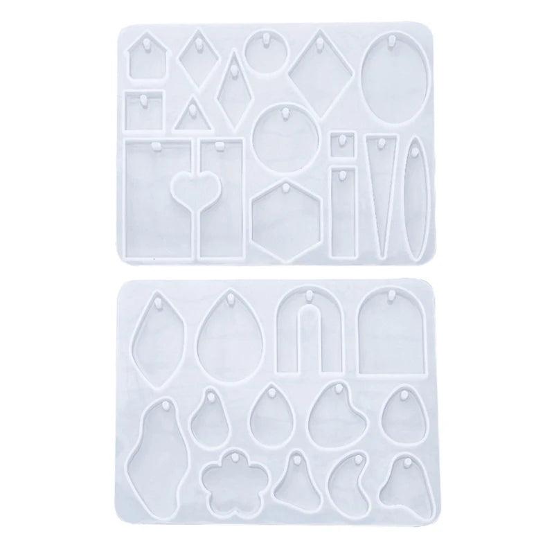 2Pcs Keychain Earrings Molds DIY Crafts