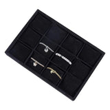 Watch Jewelry Tray Organizer 12 Grid Pillows Bracelet Display Holder