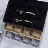 Watch Jewelry Tray Organizer 12 Grid Pillows Bracelet Display Holder