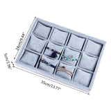 Watch Jewelry Tray Organizer 12 Grid Pillows Bracelet Display Holder