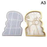 Resin Silicone Mold Girl Long Hair Lady Model Body Shape Mould