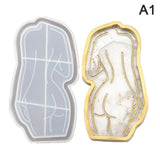 Resin Silicone Mold Girl Long Hair Lady Model Body Shape Mould