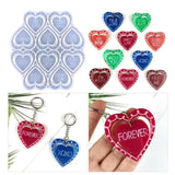 Silicone Heart Shaped Pendant Mold Keychain Moulds