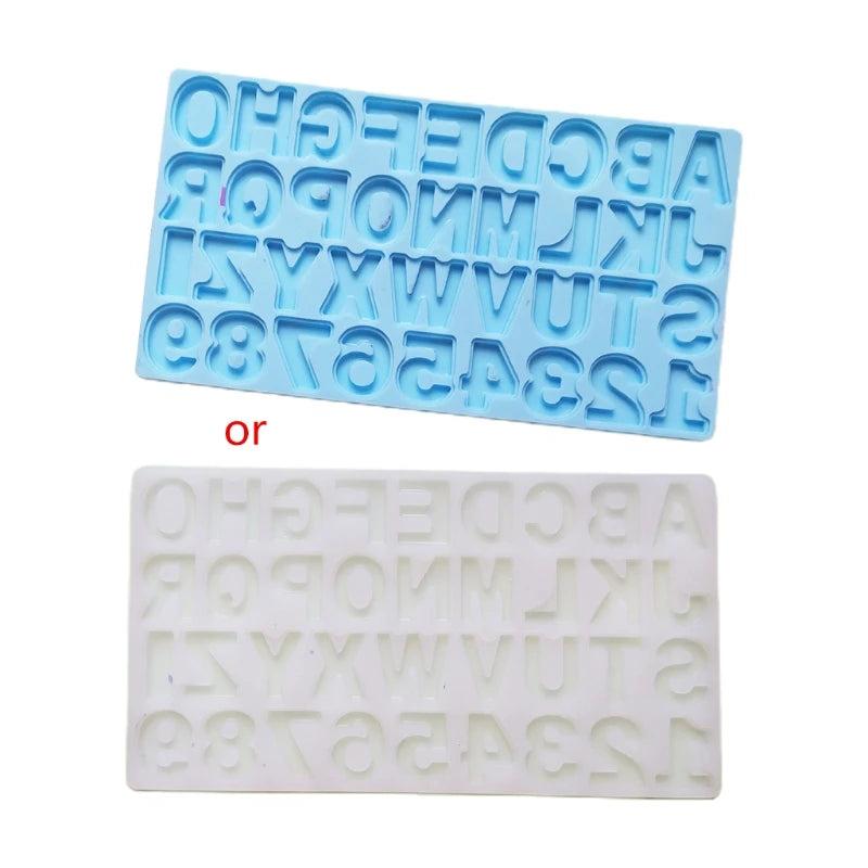 Silicone Epoxy Resin Mold English Alphabet Keychain DIY Pendant Jewelry