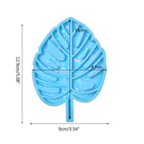 Resin Casting Silicone Cup Mat Mold Palm-Leaf Shape Epoxy Molds DIY Artwork
