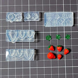 3D Strawberry & Leaves Silicone Mold for Epoxy Resin Crafting