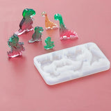 Dinosaur Wind Chime Silicone Mold Double Hole Epoxy Mold Wall Hanging