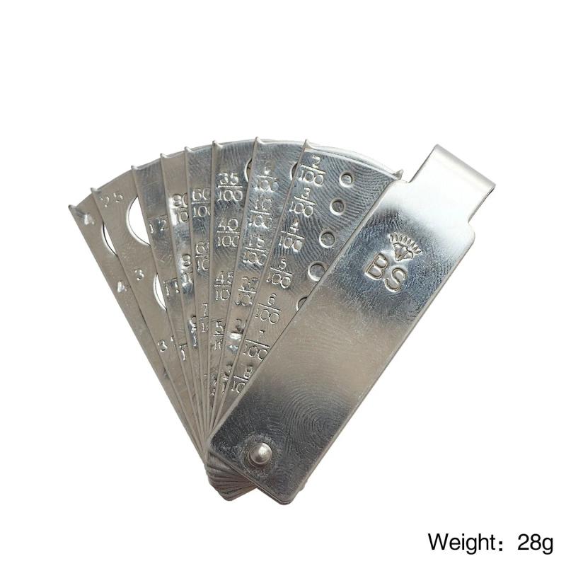 Stainless Steel Gem Fan Gauge Stone Measuring Tool