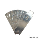 Stainless Steel Gem Fan Gauge Stone Measuring Tool