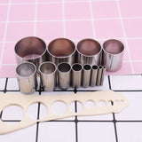 Hollow Punch Cutter Set Storage Case Round Circle Ring Clay Ceramics