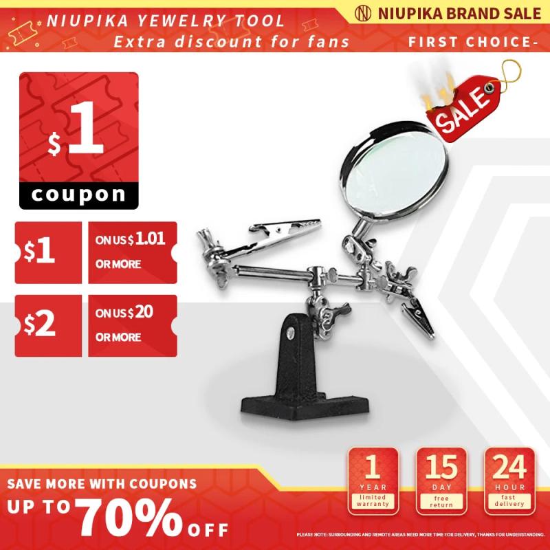 Welding Clip Magnifying Glass 2.5X Lens Soldering Stand
