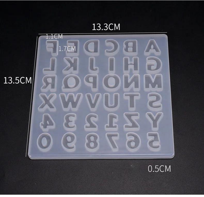 Uppercase Letter A-Z Silicone Mold for DIY UV Resin Alphabet Keychain