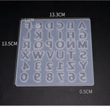 Uppercase Letter A-Z Silicone Mold for DIY UV Resin Alphabet Keychain