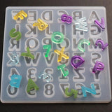 Uppercase Letter A-Z Silicone Mold for DIY UV Resin Alphabet Keychain