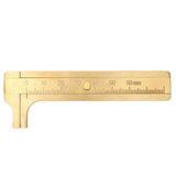 Mini Pocket Brass Caliper 0-60mm Single Scale Handy Caliper for Bead Wire Rings