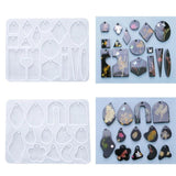 2Pcs Earrings Silicone Molds for Resin Crafts DIY Keychain Pendant Making