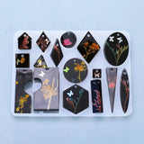 2Pcs Earrings Silicone Molds for Resin Crafts DIY Keychain Pendant Making