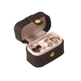 Leather Ring Holder Mini Display Case Jewelry Organizer Box