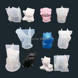 3D Rabbit Lucky Cat Dog Jewelry Mold Silicone Tools