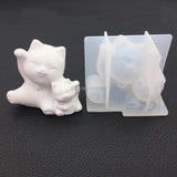 3D Rabbit Lucky Cat Dog Jewelry Mold Silicone Tools