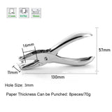 Metal Hand Paper Punch 3/6mm Hole Single Puncher for Craft Scrapbooking