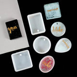 25 Pcs/Set Crystal Epoxy Resin Mold Keychain Pendant DIY Crafts Silicone Mould