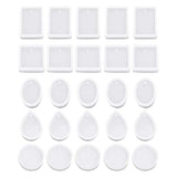 25 Pcs/Set Crystal Epoxy Resin Mold Keychain Pendant DIY Crafts Silicone Mould